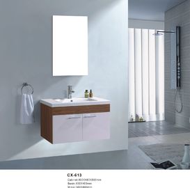 80cm Wide Pvc Bathroom Vanity Cabinet / Wall Mount Bathroom Sink Vanity