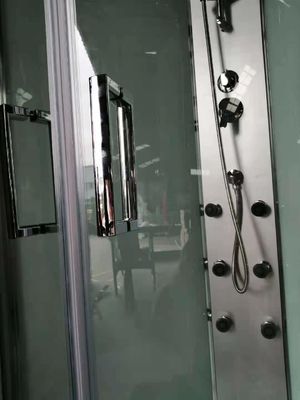 Веерообразная душевая пара с белой стеклянной предпосылкой 900X900mm